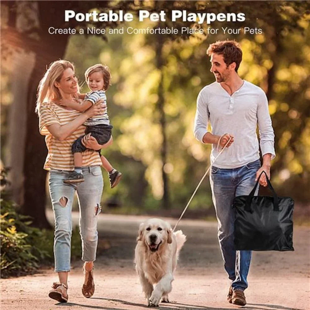 Pet Playpen, Foldable Dog Cat Playpens for Small Animals + Free Carrying Case
